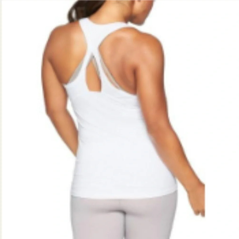 Athleta Limitless Keyhole Back White Tank Top Size Small
